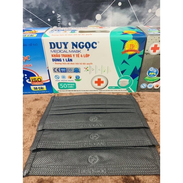 Khẩu Trang Y Tế Màu Đen Duy Ngọc Hộp 50 Cái 📌 Duy Ngọc Official