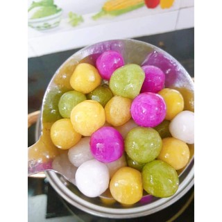 1kg TRÂN CHÂU TRẮNG NHÂN DỪA - trân châu ngũ sắc