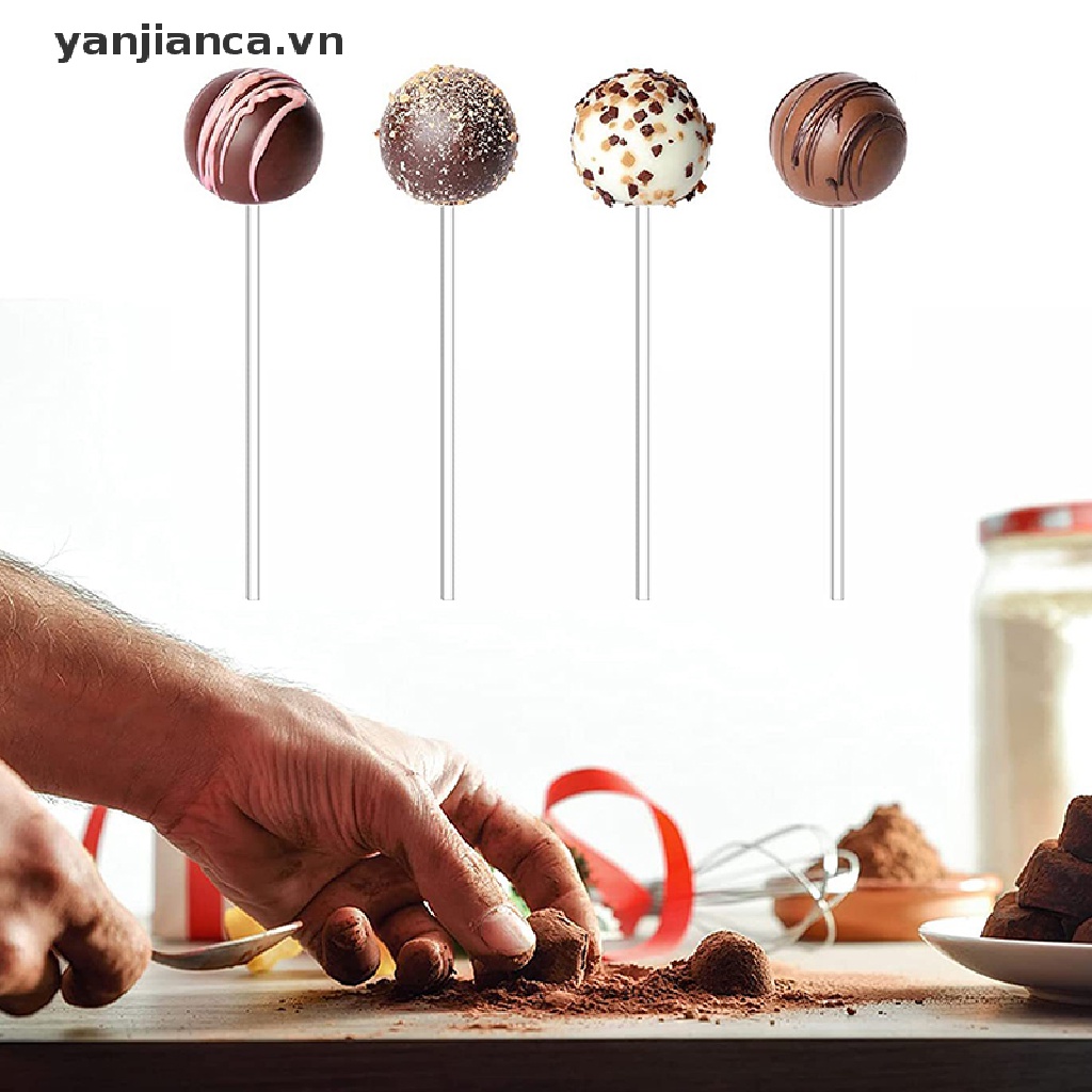 Set 100 Que Giấy Trắng 8 / 10 / 15cm Dùng Làm Kẹo Mút