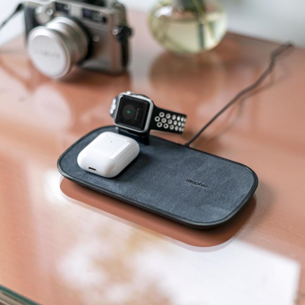 Đế sạc không dây Mophie 3in1 dành cho iPhone, AirPods và Apple Watch