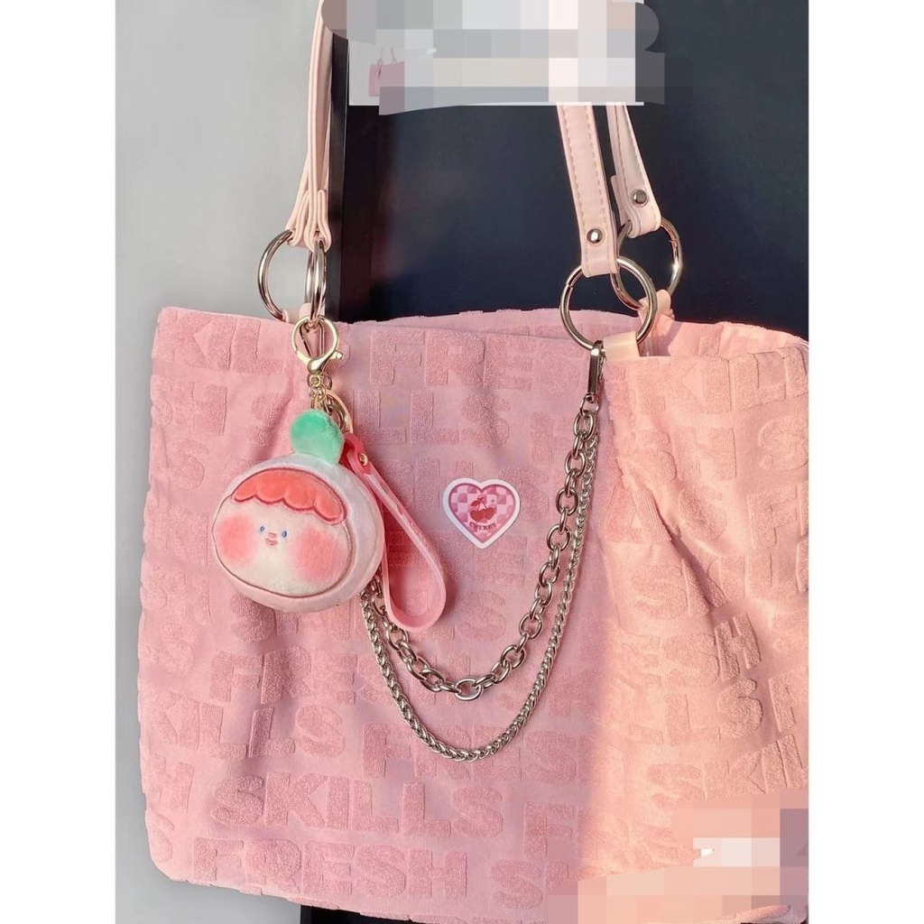 Chuỗi túi vai TOT Túi phụ nữ Niche Niche Pink Túi màu hồng Girls Lớp cao cấp Tong da Bao Hàn Quốc 30 X 35 X 10