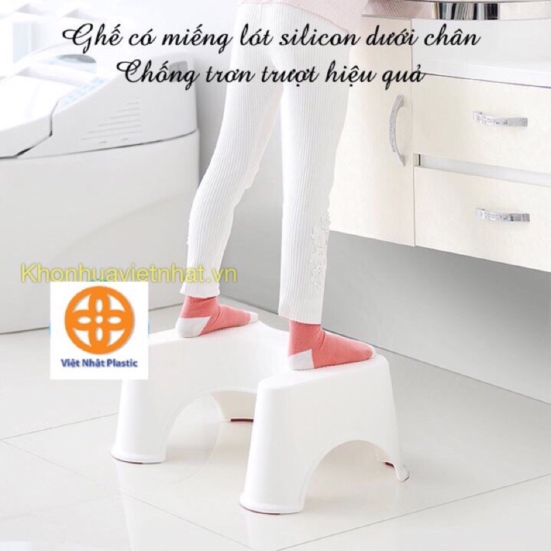 Ghế kê chân toilet, bồn cầu chống táo bón Việt Nhật (2136), ghế kê chân đi vệ sinh cho bé siêu bền tiện dụn