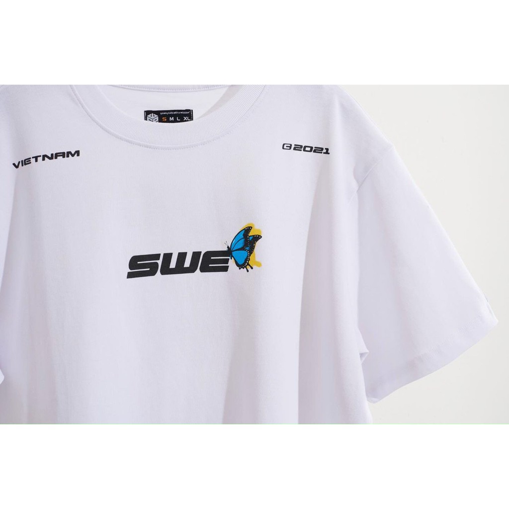 Áo Thun Tay Lỡ Unisex - Áo Thun Nam Nữ Form Rộng SWE C2021 Siêu Hot - LP.STORE