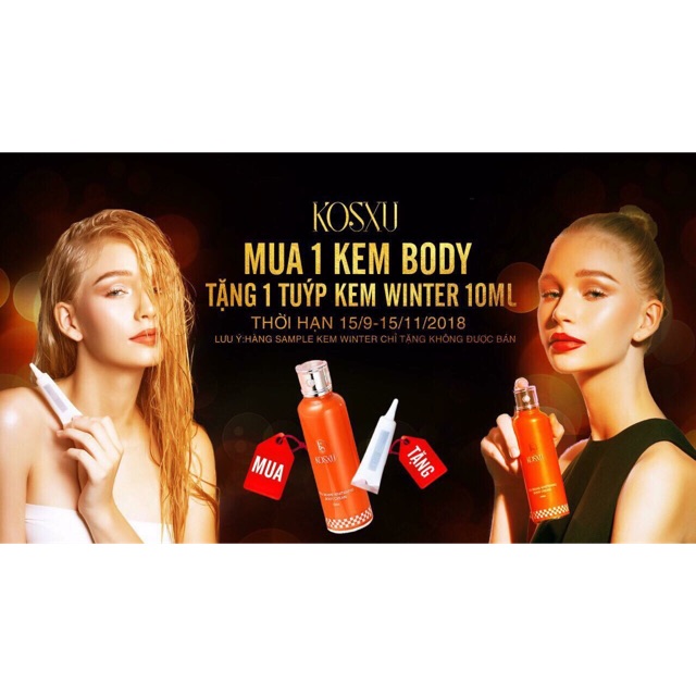 Kem body kosxu dưỡng trắng da- makeup body