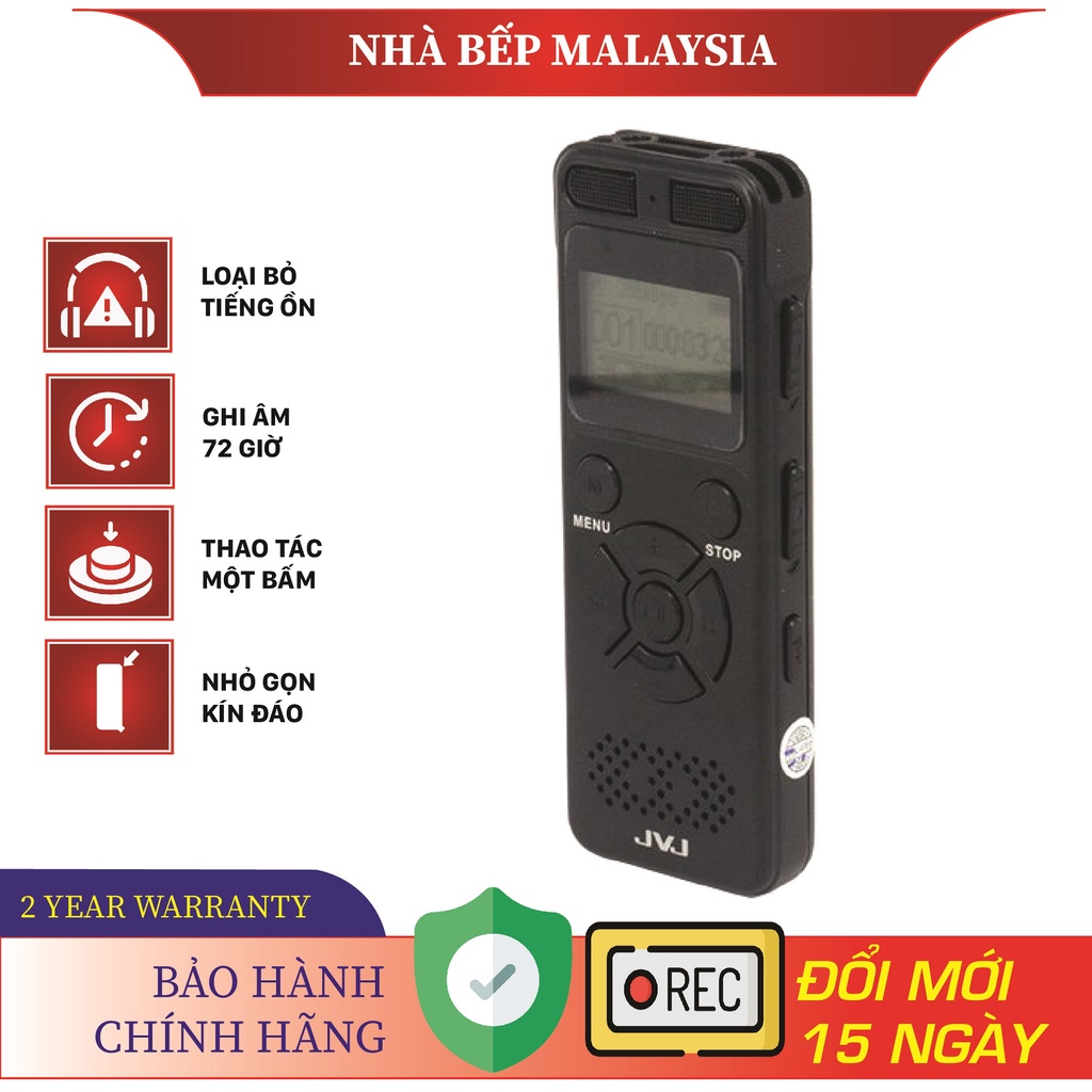 Máy Ghi Âm Chuyên Nghiệp JVJ J125 16GB - Bảo Hành 12 Tháng