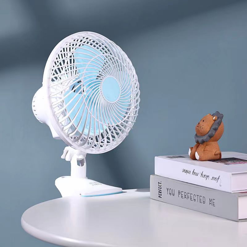 Quạt Xoay Tự Động 180 Độ Kẹp Mini Cao Cấp, Để Bàn Hoặc Kẹp, Thích Hợp Văn Phòng, Lồng Quạt Bằng Thép Chắc Chắn An Toàn