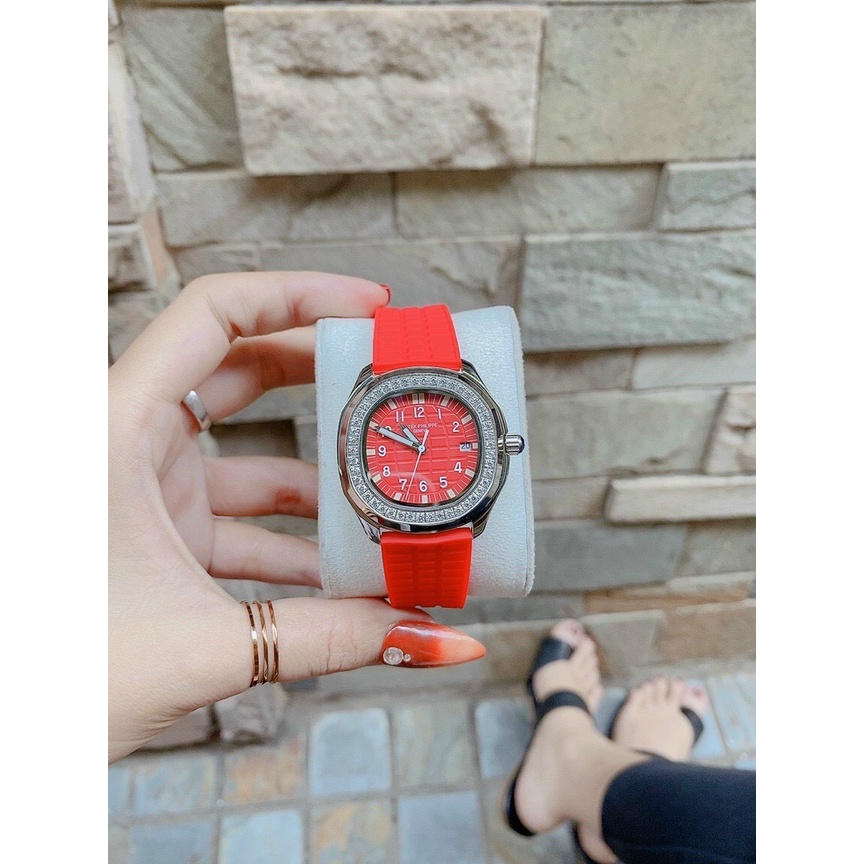 Đồng Hồ Nữ PatekPhilipe Aquanaut 5067A , Máy Pin , Dây Cao Su Màu Trắng , Size 35mm