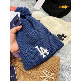 Mũ Len MLB Logo Thêu Thời Trang Mùa Đông Hàng Xuất Dư