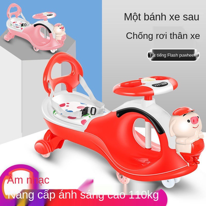 ♘﹍Xe Xoắn Trẻ Em, Cho Bé, Bé 1-3 Tuổi, Xoay Đòn Chống Lăn, Ngồi, Đẩy Tay, Lật <