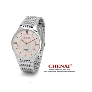 [Có Ảnh Thật] Đồng hồ Nam Chính hãng Chenxi Màu bạc Siêu mỏng