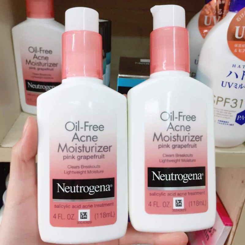 Kem dưỡng da Neutrogena Oil Free Acne Moisturizer Pink Grapefruit (dành cho da dầu,da mụn)