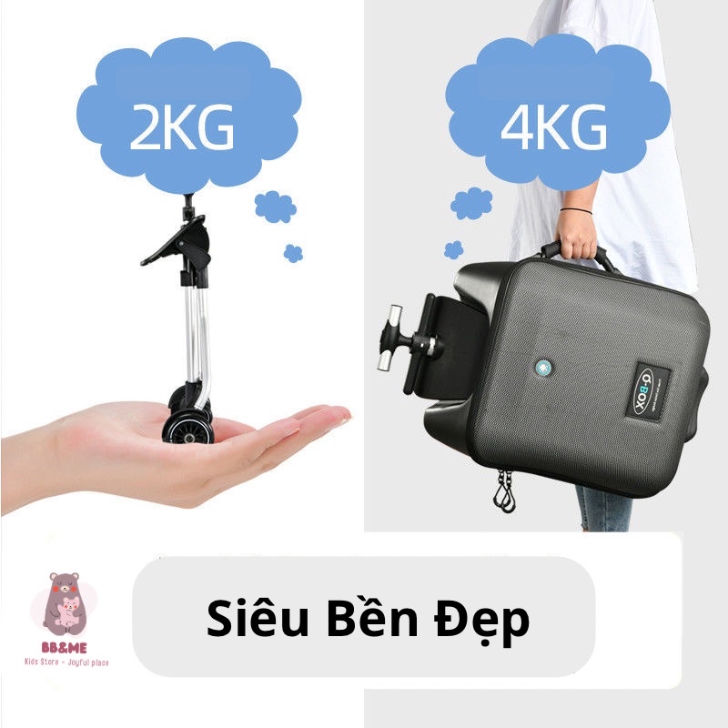 Vali xe đẩy, vali ghế ngồi 2in1 cho bé du lịch tiện lợi size 20 inch