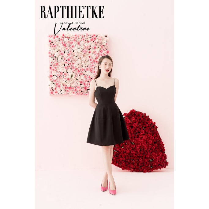 RẬP - Đầm Hai Dây Tùng Xòe - LOVER 05 ĐEN