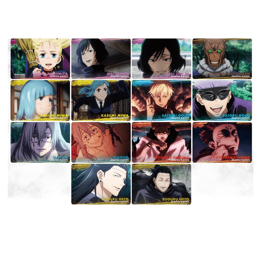 Card Metal Jujutsu Kaisen Chính Hãng BANDAI
