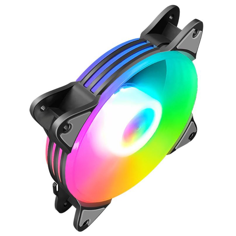 Quạt Tản Nhiệt, Fan Case Led RGB Coolmoon A1 - Tự Động Đổi Màu, Không Cần Hub