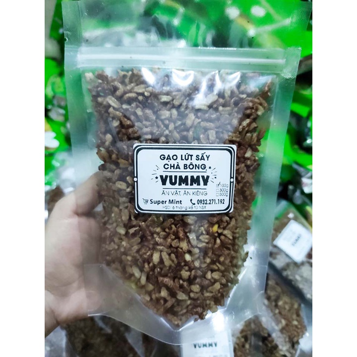 Gạo lứt sấy rong biển - CHÀ BÔNG  Yummy healthy đồ ăn vặt-ăn kiêng - Hàng chuẩn loại 1 - giòn ngon ăn liền 300g-100g