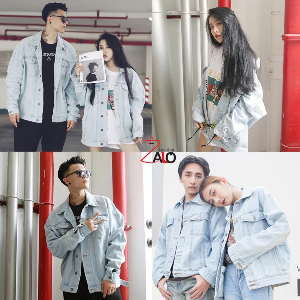 Áo Khoác Jean Nam Nữ Xanh Nhạt Nhã Nhặn Unisex AKJ03