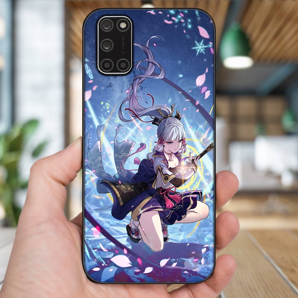 Ốp lưng Oppo A52, A92 viền đen in hình Ayaka Genshin Impact