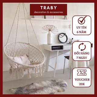 Võng, xích đu treo trần decor phòng ngủ, decor ban công macrame