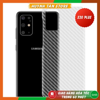 Miếng dán decal carbon mặt sau Samsung S20 Plus chống trầy mặt lưng, chống bám vân tay