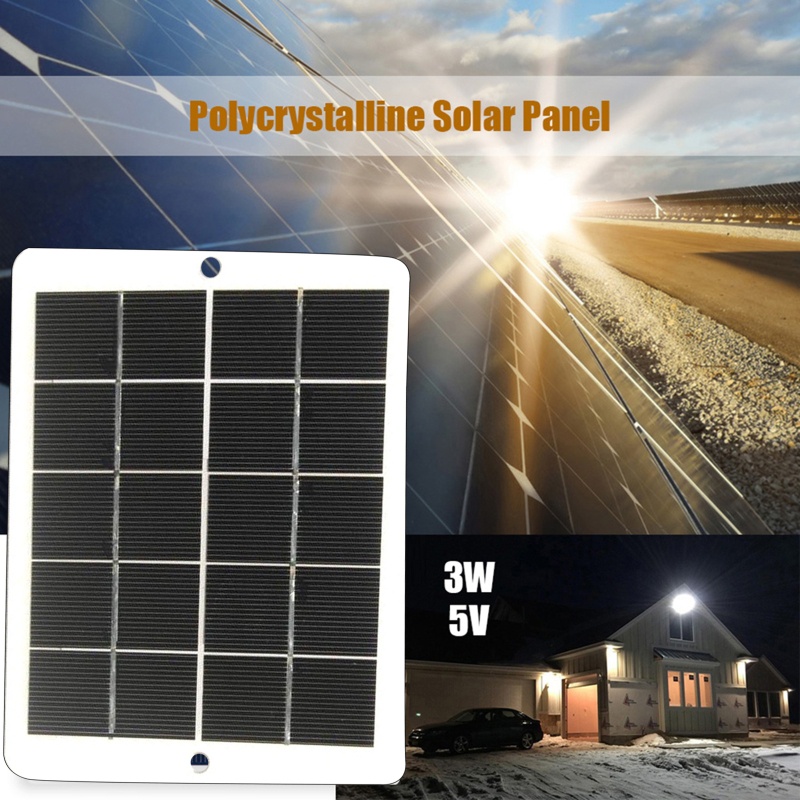Tấm Pin Năng Lượng Mặt Trời 3w 5v 170x130mm Polycrystalline Silicon Chống Thấm Nước Dễ Lắp Đặt DIY