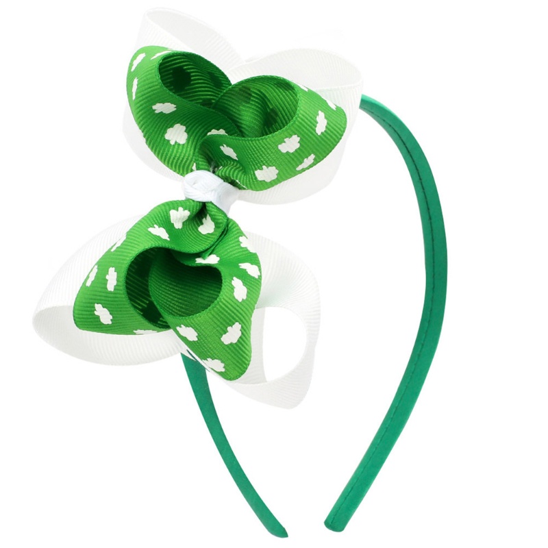Flgo Shamrock Băng Đô Lớn In Họa Tiết Saint Patrick s Day Trang Trí Tiệc Kỳ Nghỉ