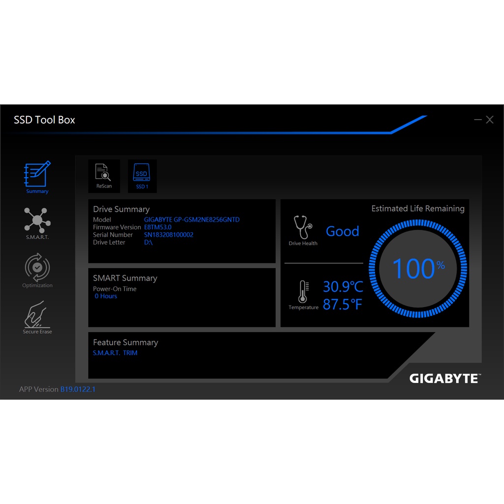 SSD Gigabyte M.2 2280 PCIe NVMe Gen 3x4 - 128GB/256GB/512GB - Chính Hãng Bảo Hành 3 Năm