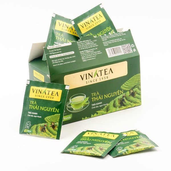 Trà xanh thái nguyên vinatea hộp 50gram 25 gói thanh lọc cơ thể giải độc gan chống lão hóa | BigBuy360 - bigbuy360.vn