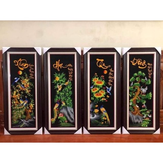 tranh thêu sẵn(tranh tứ quý)