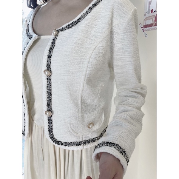 Áo khoác dạ hai lớp croptop + TẶNG kèm hộp, túi thơm