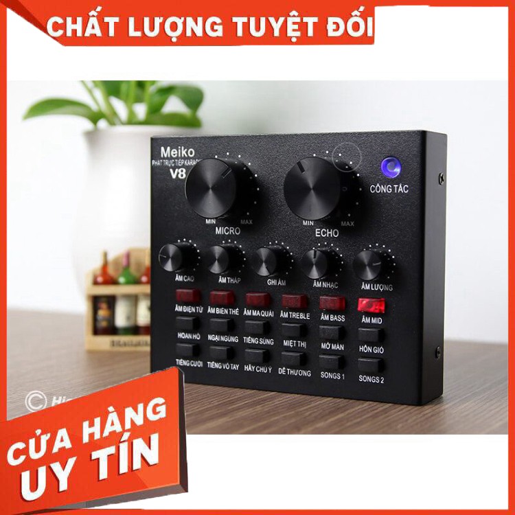 Sound card V8 dành cho micro thu âm cao cấp - hàng chất lượng, giá tại kho