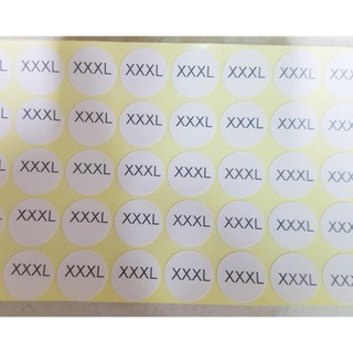 Tem dán size_Sticker dán size mac_Nhãn Size quần áo (Có sẵn)