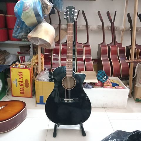 Đàn guitar giá rẻ có ty chống cong cần, Đàn Guitar Acoustic chất liệu gỗ nhập khẩu có ty chỉnh cần tặng kèm đầ