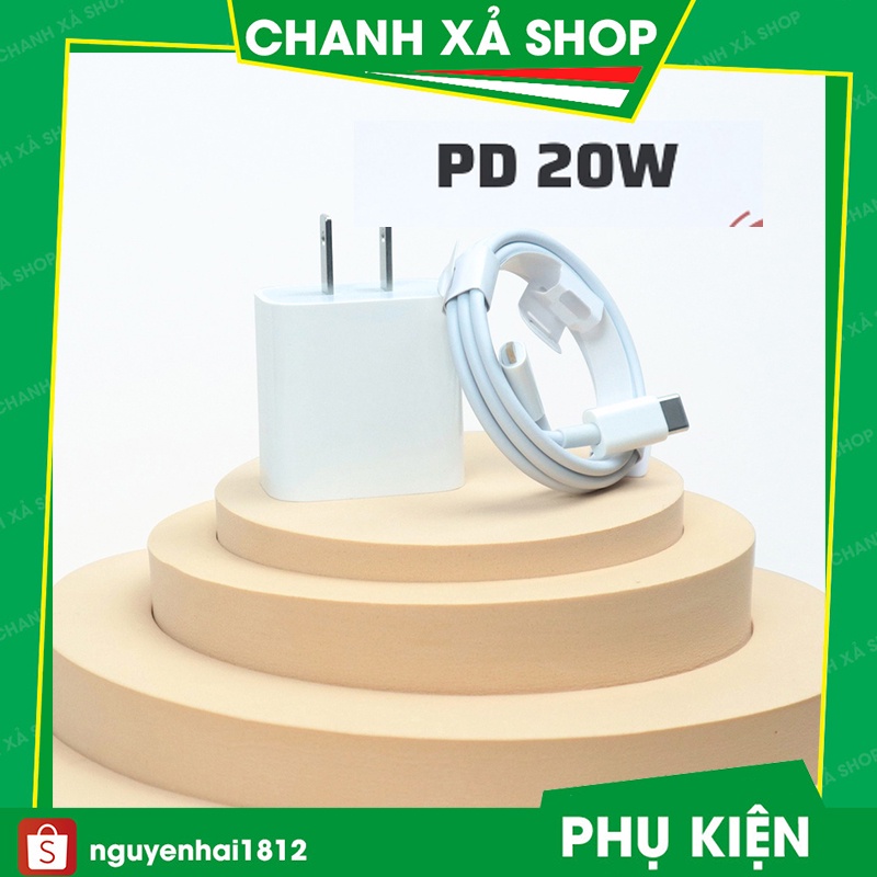 BỘ Củ Cáp Sạc Nhanh 20W PD USB-C To (Hỗ Trợ Công Suất Tối Đa IP12 13 Xsmax 11 12 pro max promax)