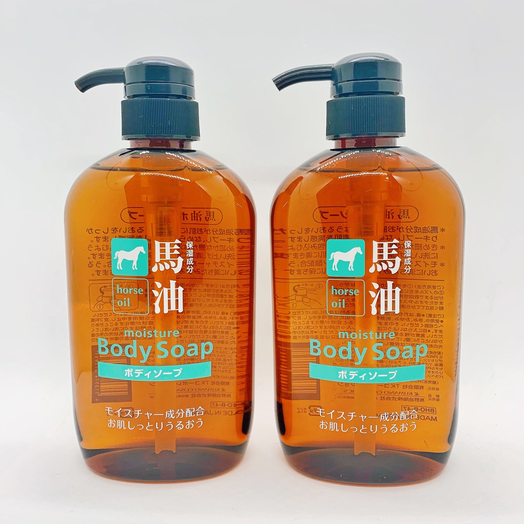 Sữa Tắm Mỡ Ngựa Dưỡng Ẩm Chống Lão Hóa Horse Oil Moisture Body Soap Nhật Bản - 600ml