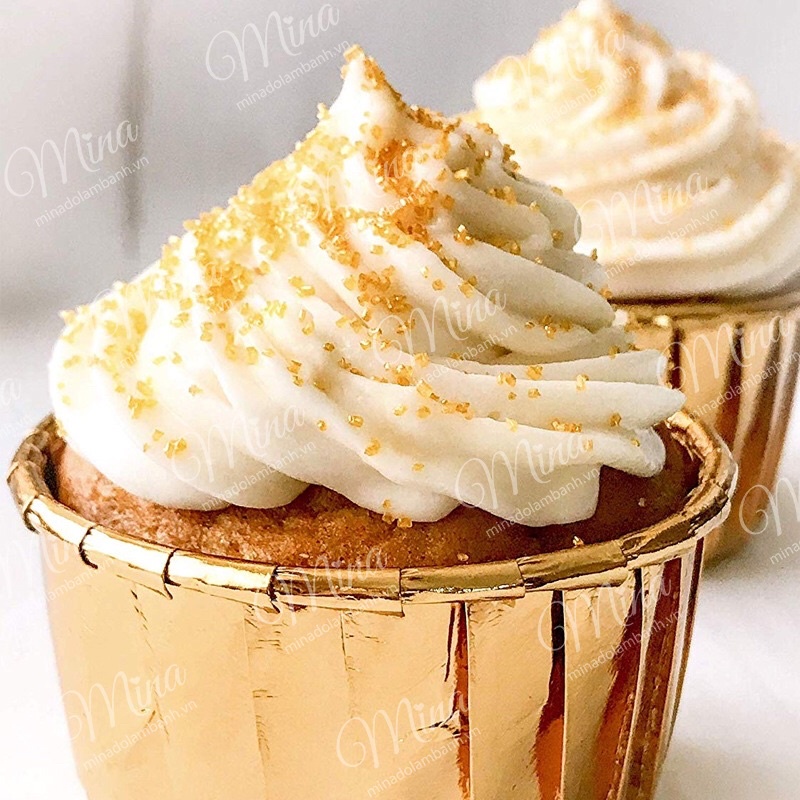 Cốc đựng bánh CupCake Nhôm Vàng/Bạc 50 chiếc