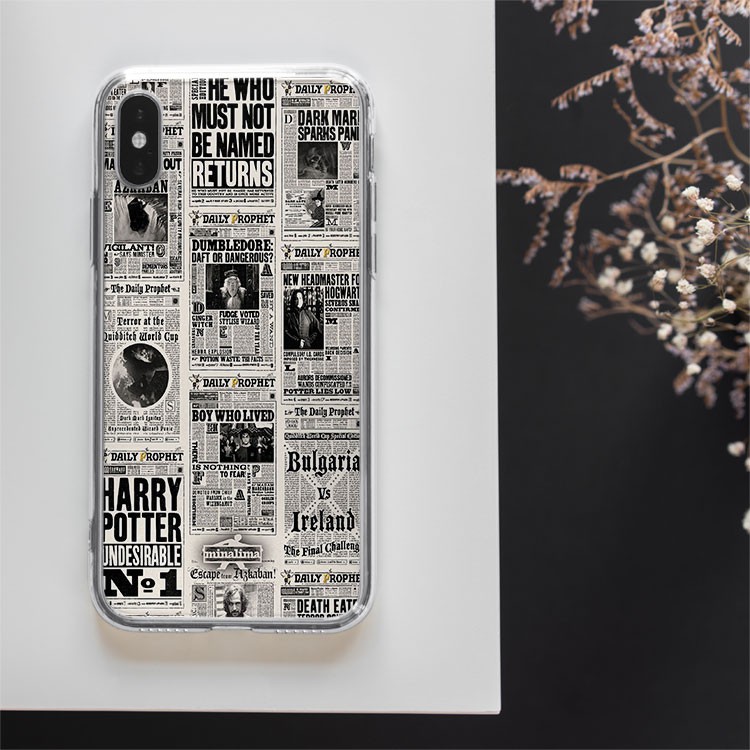 Ốp lưng HARRY POTTER newspaper COOL and CHILL cho Iphone 5 6 7 8 Plus 11 12 Pro Max X Xr PAP20210082