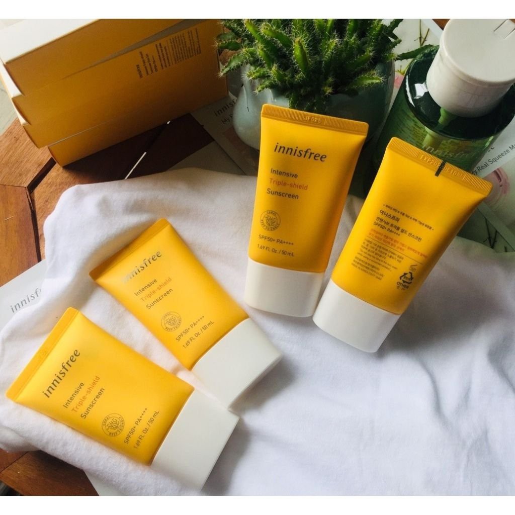 Kem chống nắng innisfree lâu trôi làm sáng da innisfree Intensive Triple Care Sunscreen SPF50+ Pa++++ 50ml