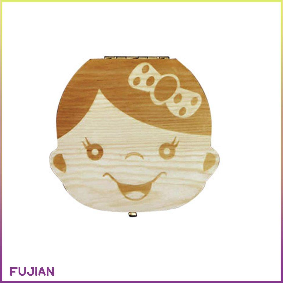 Hộp lưu trữ răng trẻ em bằng gỗ cho trẻ sơ sinh Răng của thai nhi Bộ sắp xếp dây rốn của thai nhi [8/10]