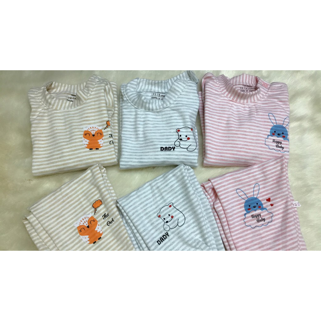 BỘ QUẦN ÁO THU ĐÔNG DÀI TAY MÃ KẺ BÉ CHO BÉ TRAI BÉ GÁI TỪ 0- 15 THÁNG