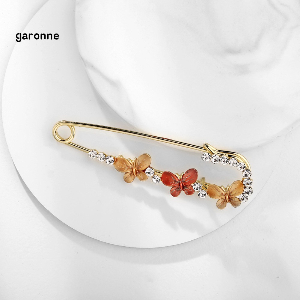 GA_Women Girl Colorful Butterfly Rhinestone Epoxy Brooch Pin Lapel Costume Jewelry