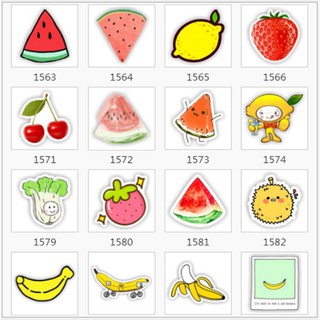 🍄🍎 huy hiệu cài áo, pin cài balo trái cây h27