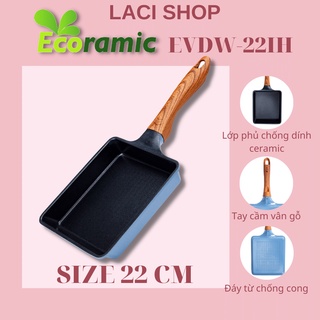 Chảo Chống Dính Đúc Trứng ECORAMIC Hàn Quốc EDE-1518IH Size 15x18 | Đúc Nguyên Khối | Cam Kết Chính Hãng