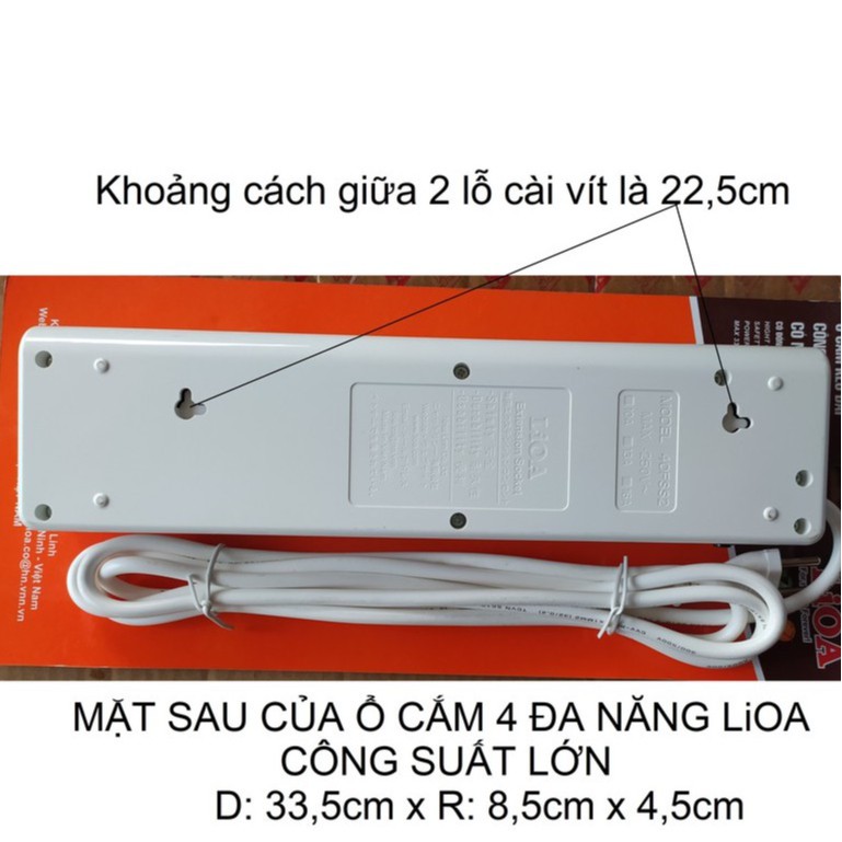 Ổ CẮM ĐIỆN LiOA 4 ĐA NĂNG  CÓ ĐỒNG HỒ  - PHICH CHÂU ÂU