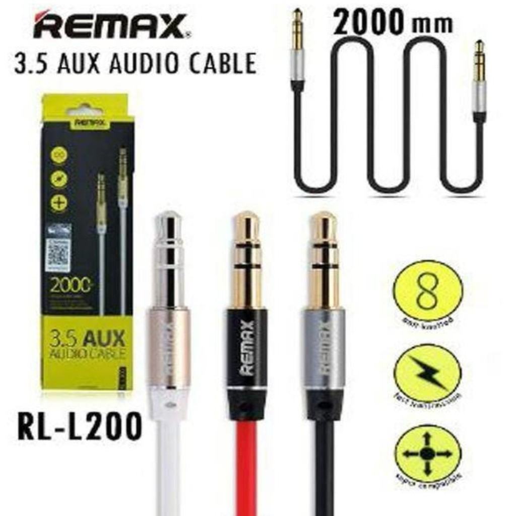 Jack audio 2 đầu 3.5 remax L200 2m