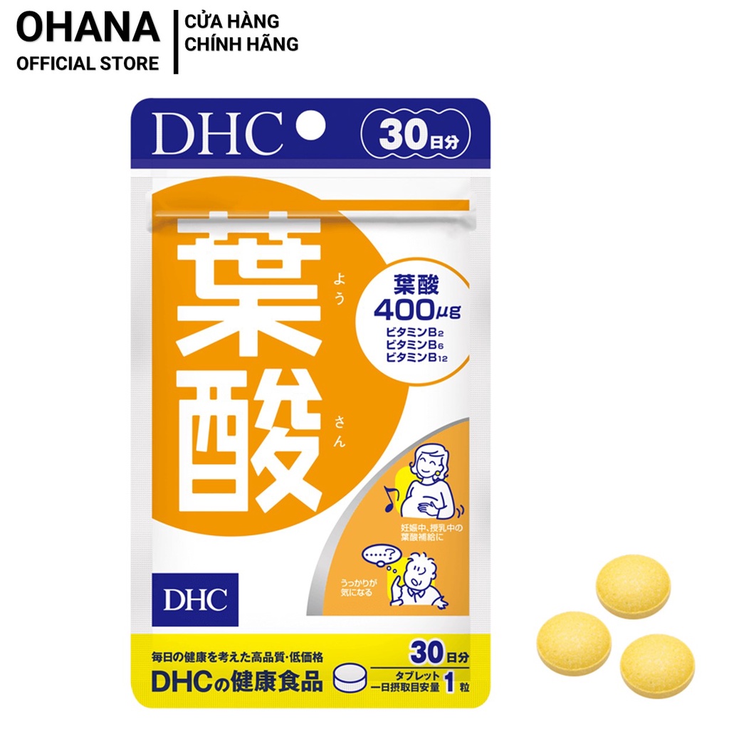 Viên Uống Cho Mẹ Bầu DHC Folic Acid 30 Ngày (30v/gói)