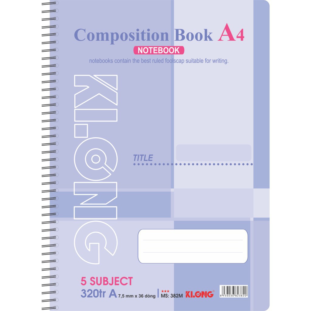 Sổ Lò Xo Klong Composition Book - 320 Trang - Ms: 382