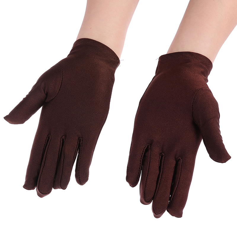 Găng tay vải satin mềm mại thời trang đẹp mắt cho bạn gái