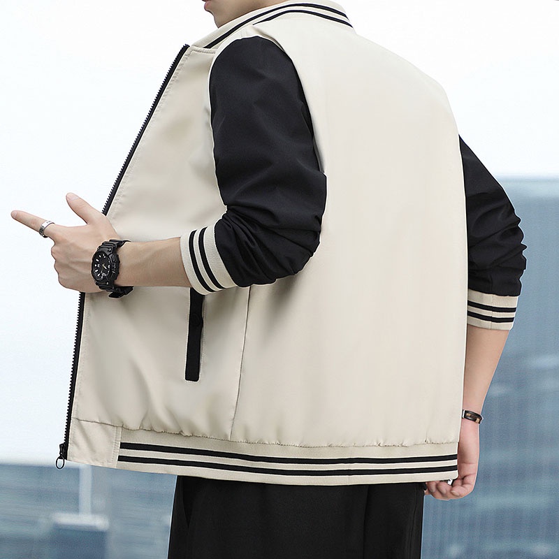 Áo Khoác Bomber Dáng Rộng Thời Trang Hàn Quốc Cá Tính Cho Nam