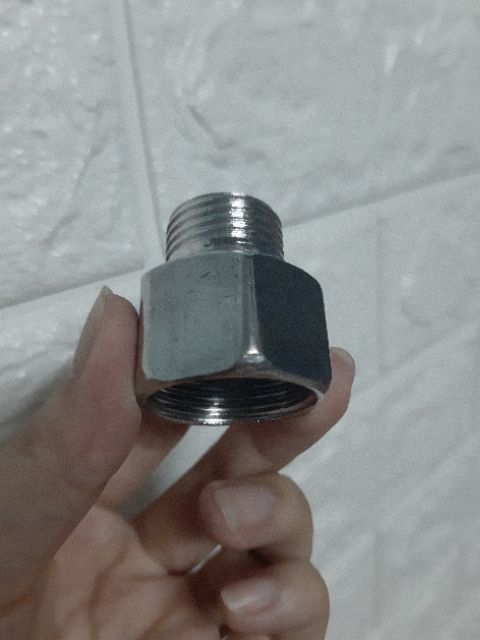 Đầu nối inox/ thau ren trong 27mm / ren ngoài 21mm
